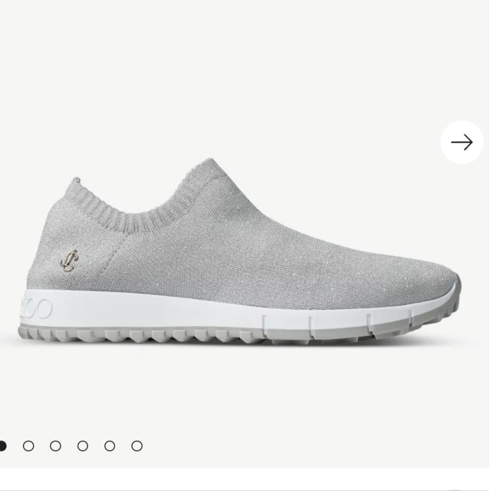 Jimmy Choo Verona KXQ Silver Tennis Shoes
